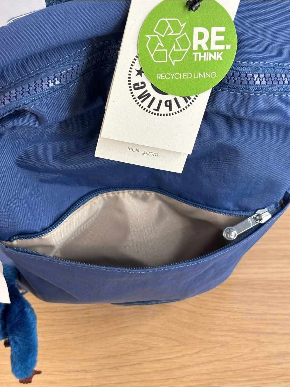 Kipling Blue Ferris Lightweight Water-Resistant Backpack NWT!